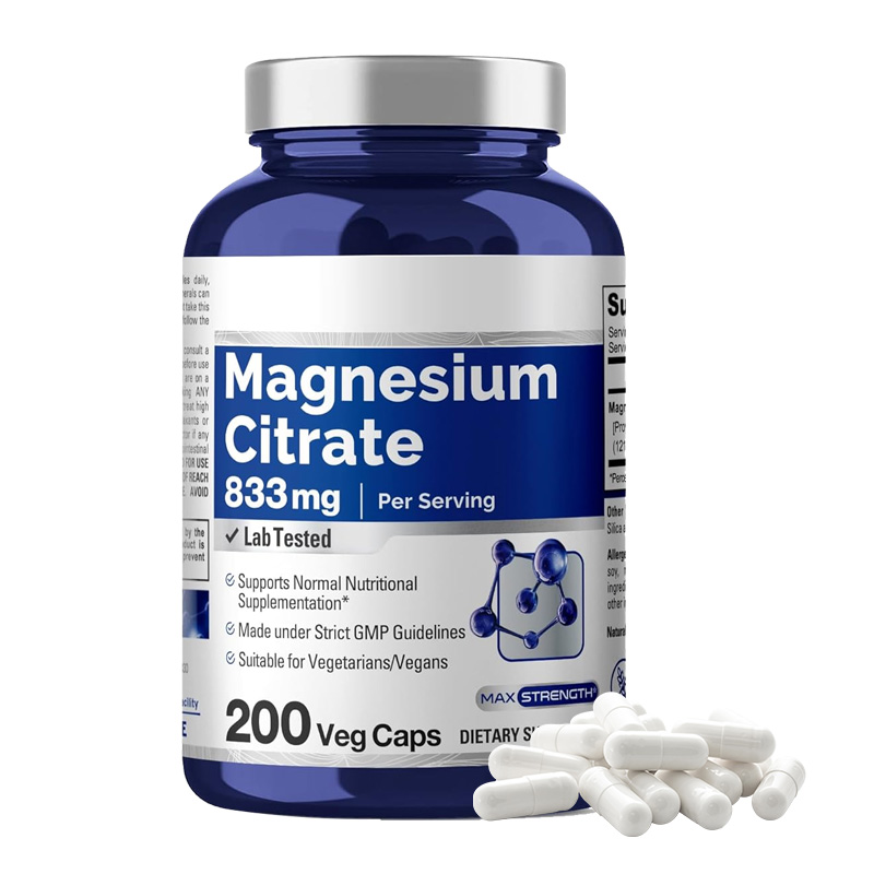 Top Quality 99% Magnesium Citrate Capsules Supplement OEM