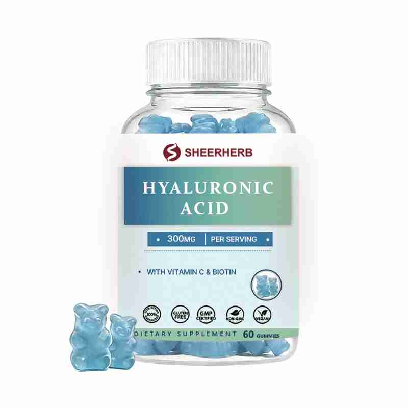 100% Natural Hyaluronic Acid Gummies Supplement OEM Custom
