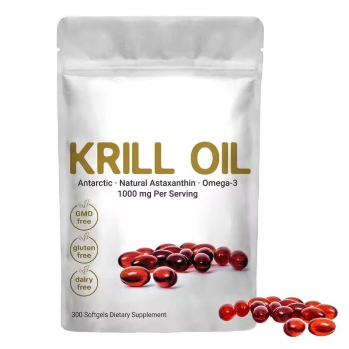 Krill oil softgels